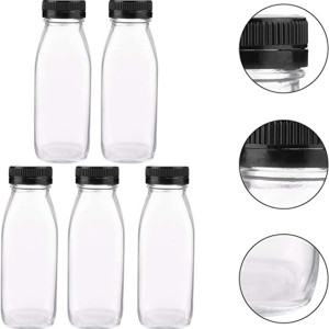 بطل بلاستيك للمشروبات بغطاء اسود 250 مل 12حبه