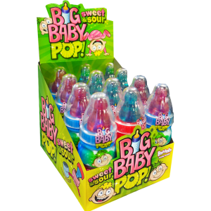 حلاو بيج بيبي بوب فراوله والتوت وبودره حامضه 32 غ 12 حبه