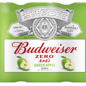 شراب شعير نكهه تفاح اخضر زيرو 330 مل 6 حبه