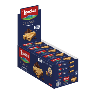 لواكر كلاسيك رقائق ويفر مقرمش بحشوة كريمه الكاكاو 45 غ 25 حبه
