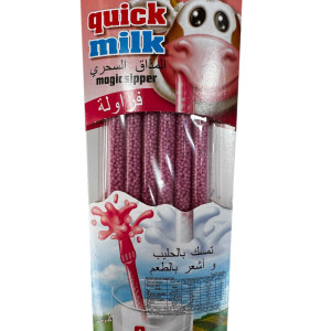 كويك ميلك فرولة ٦ حبة