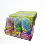 حلاو مع تغميس بودر 3نكهات فراوله ,تفاح,توت ازرق40غ 12حبه